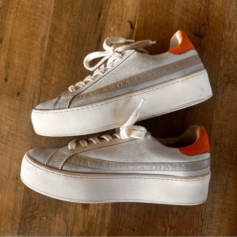 Sans Matin The Zoya Luxury Suede Platform Trainer Sneaker - Picture 7 of 12